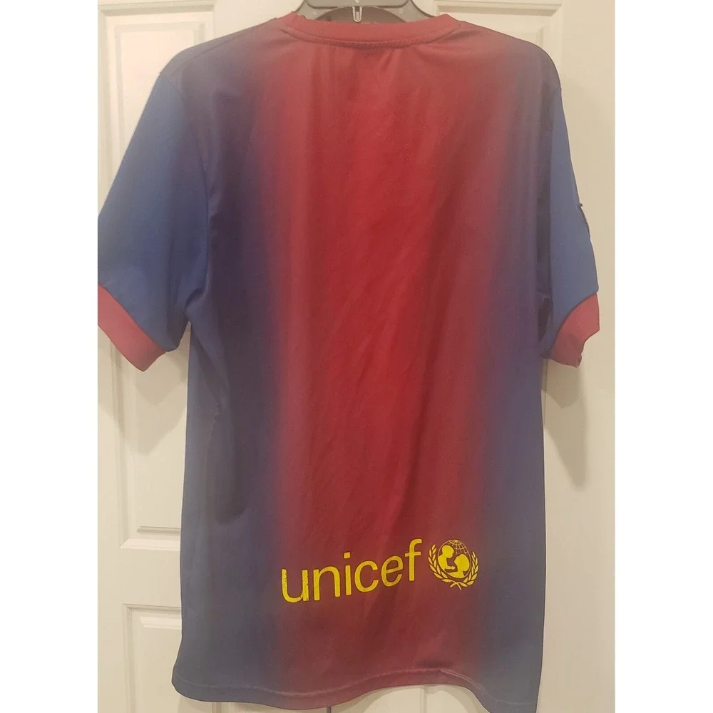 Nike FC Barcelona Football Soccer Jersey 008051462 Authentic Red Blue Size Large